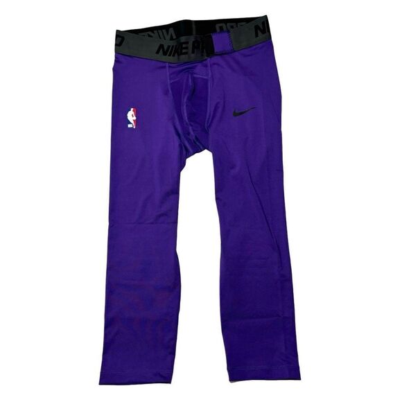 Nike NBA pro combat dri fit basketball compression pants 3/4 purple - Picture 1 of 4